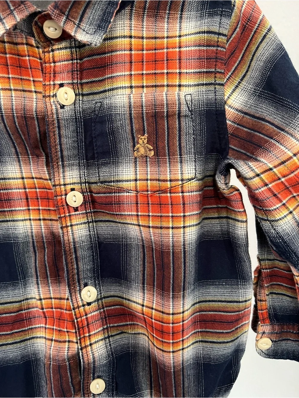 Baby Gap 18-24 months Plaid Baby Button-Up Bodysuit